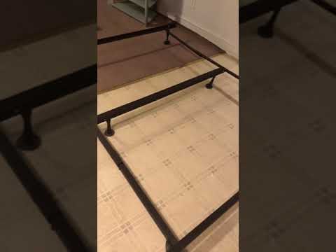 Part of a video titled How to disassemble a metal bed frame (any size, king, queen)