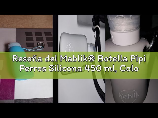 Vídeo relacionado con Mablik® Botella Pipi Perros Silicona 450 ml, Color Azul. Botella Pipi Perros Calle, Plegable y Portátil Antigoteo, Resistente, Chorro a Presión. con Mosquetón y Goma Elástica. (Azul 450 ml)