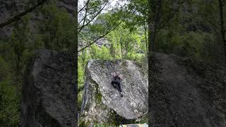 Video thumbnail of Problem G (Il Panino, Campeggio), 4b. Val Masino