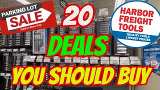 Harbor Freight 20 things to Buy during the Parking lot Sale in August