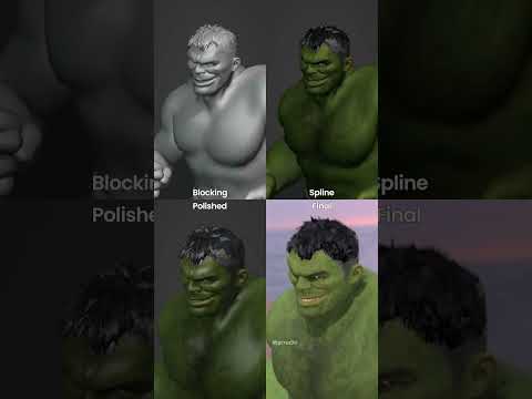 Find the difference - Animation process - Hulk doing the Pra pra pra Challenge