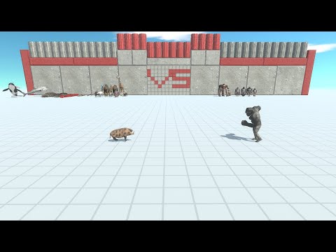 Aquatics + Reptiles + Modern Mammals VS Mutant Primates - Animal Revolt Battle Simulator