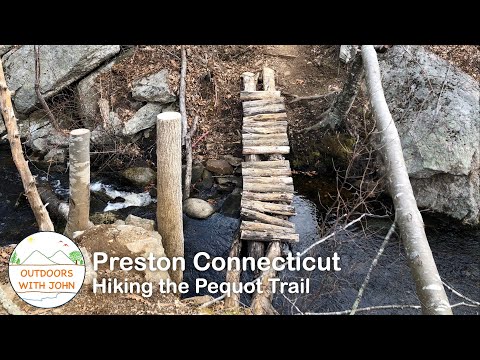 Hiking Pequot Trail in Preston, CT
