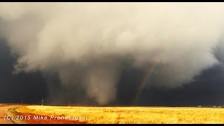 preview picture of video 'Epic Tornado with Rainbow!!! 4/8/15 near Medicine Lodge, KS'