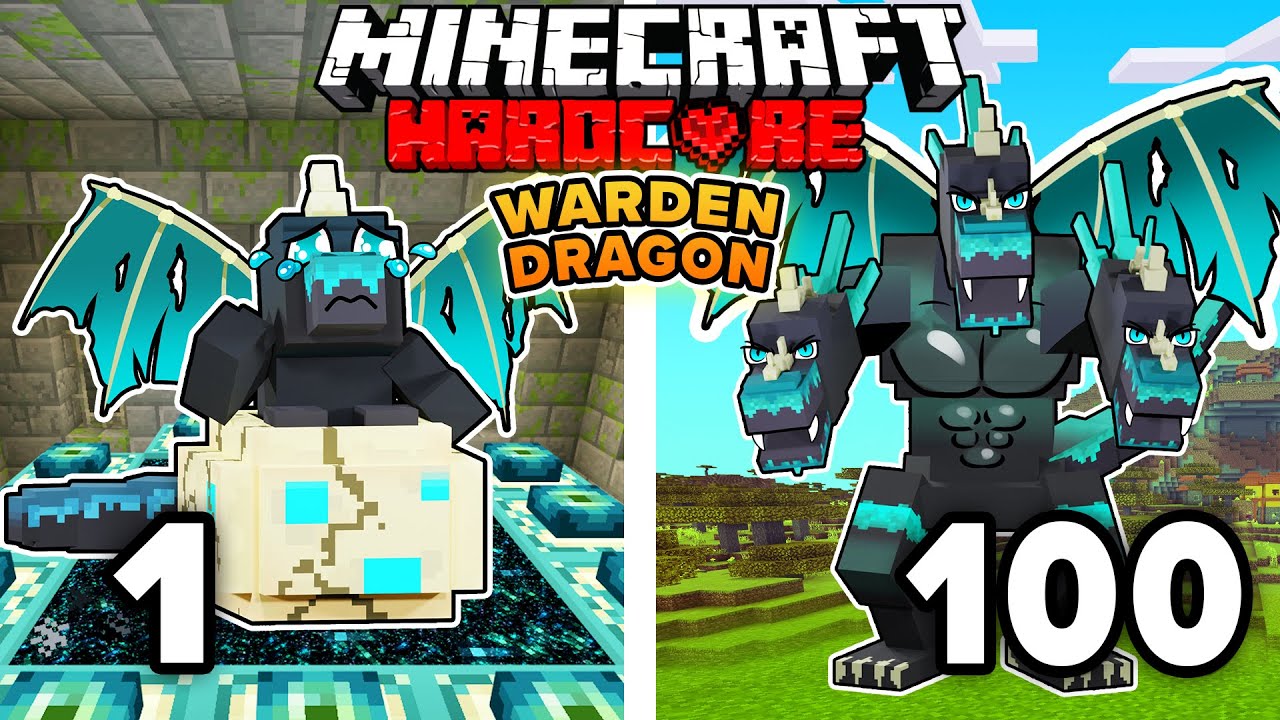 【マイクラ】ウォーデンドラゴンになってハードコアを100日間サバイバル！