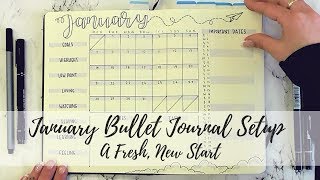 A Fresh, New Start - January 2019 Bullet Journal Setup