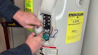 DIY How to Replace Upper Thermostat On Electric Water Heater Tutorial Demo [AO Smith Thermostat]