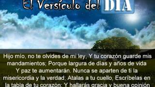 Miniatura del video: El versiculo del dia .com - Proverbios 3 v1-4
