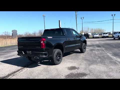 2026 Chevrolet Silverado 1500 Crew Cab Short Box 4-Wheel Drive Custom Trail Boss in Black for sale at Lally Chevrolet Ltd. in Tilbury, ON