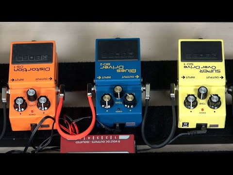Boss Overdrives SD1 & BD2 & DS1 Distortion comparison