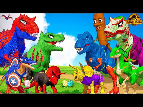 ALL DINOSAURUS BATTLE MOSASAURUS vs INDOMINUS REX DINOSAUR FIGHTING 🦖 JURASSIC WORLD EVOLUTION 3