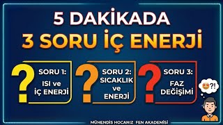 5 Dakikada Fizik | İç Enerji ve Hâl Değişimi Grafikleri | Bilgi Sarmal Yayınları