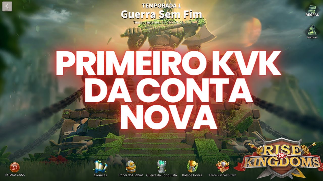 PRIMERIO KVK DA CONTA NOVA | O QUE É KVK | COMO FUNCIONA | RUINAS | PERSEGUIDORES | RISE OF KINGDOMS