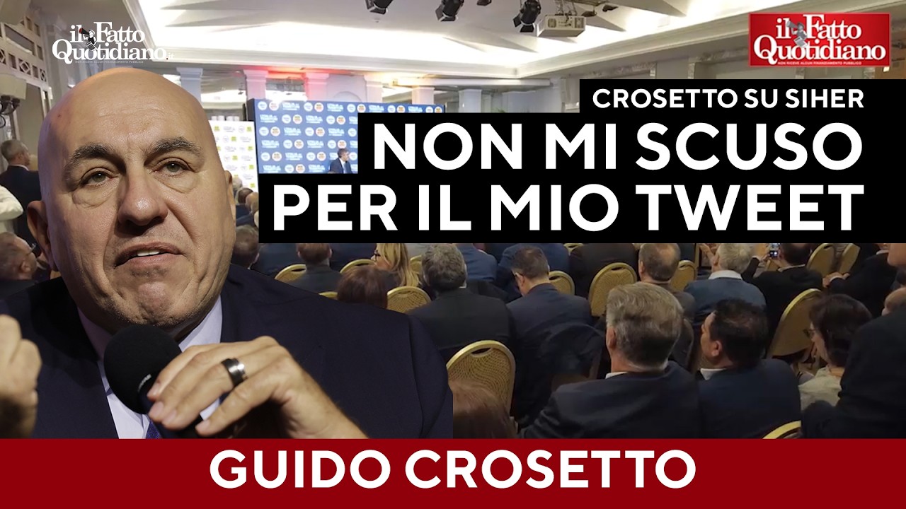 Crosetto: “Non mi scuso per il tweet su Siher. Allarme ignorato dal Viminale? Non chiedetelo a me”