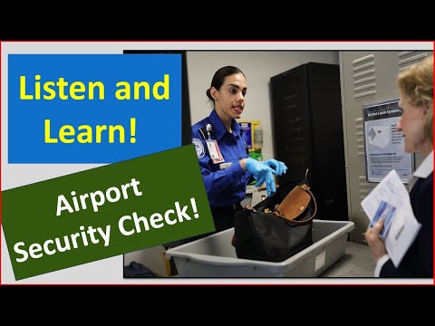 Airport security check! | English conversation practice