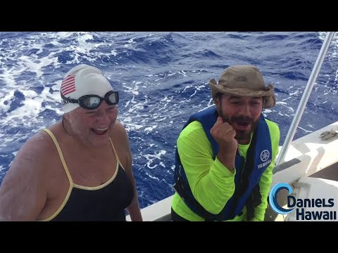 Oceans Seven Shark Attack ! Ranie Pierce Molokai (Kaiwi) Channel Swim Sharks in Hawaii
