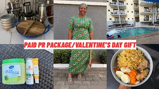 I RECEIVED MY FIRST PAID PR PACKAGE| VALENTINE’S DAY GIFT| BEST FRIED RICE RECIPE. 