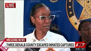 WATCH LIVE: Sheriff gives update after 3 escaped DeKalb County inmates captured in Florida