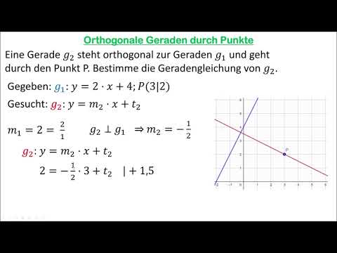Orthogonale und parallele Geraden