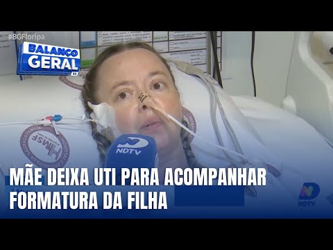 Mãe deixa UTI em São Bento do Sul para viver formatura da filha