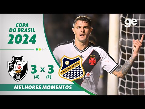 Gols e lances de Vasco da Gama x Água Santa