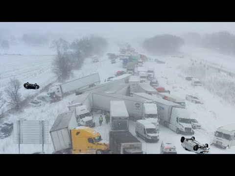 Chaos in Oklahoma Today! Super Snow Storm Causing Many Major Accident in Texas NM