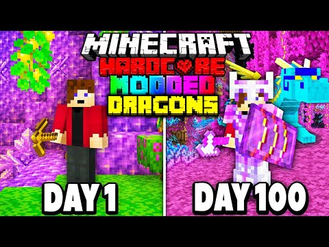 Surviving 100 Days with a Dragon in Modded Minecraft!