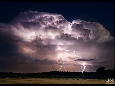 Severe storms and supercell on July 1, 2020 / Storm chasing Germany / Storm chasers