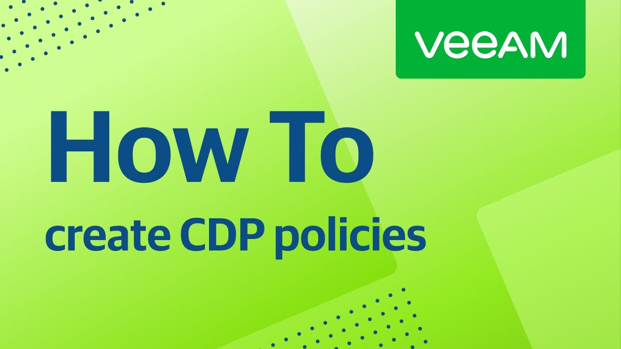 How to create Continuous Data Protection (CDP) policies video