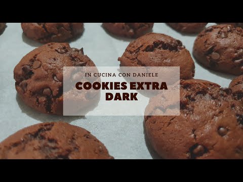 COOKIES EXTRA DARK con gocce di cioccolato | SUPER GOLOSI | Ricetta facile e veloce!