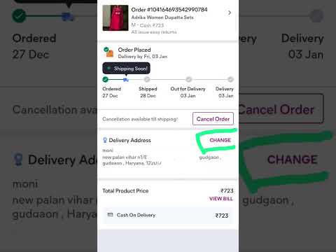 Meesho app me order lgane ke bad address kaise change kare#meesho #address #change #app #shorts