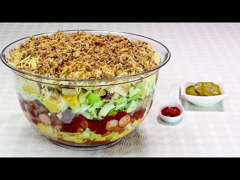 HOT DOG SALAT | Rezept für Party und Brunch