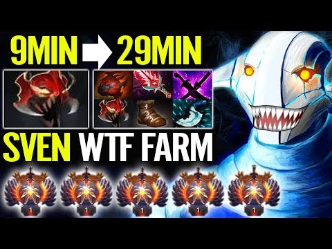 WHO Is This RANK 1 WORLD? WTF Farm Epic Carry Sven Crazy Battle vs Tiny with Bloodthrone SnY Madness