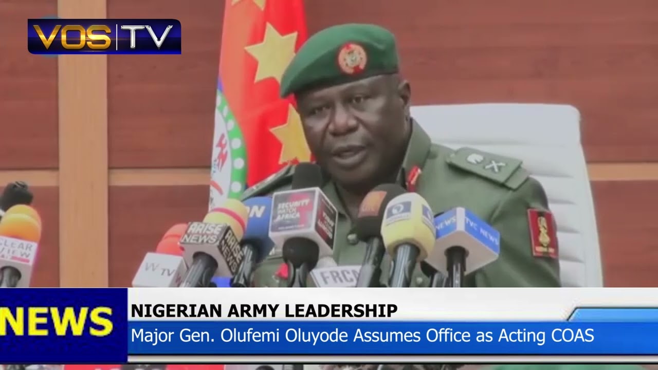 Major Gen. Oluyode Assumes Duty as Acting Chief of Army Staff