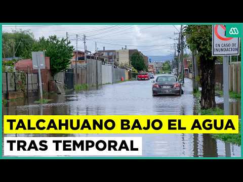 Emergencia en la Región del Biobío: villa completamente inundada en Talcahuano