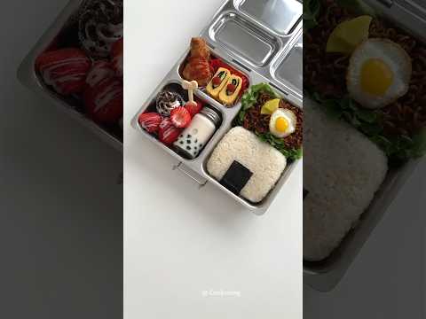Pack a  Bento for My Daughter - day 63 🍱 和我一起做便當#lunchbox #cooking  #bento #asmrvideo  #food