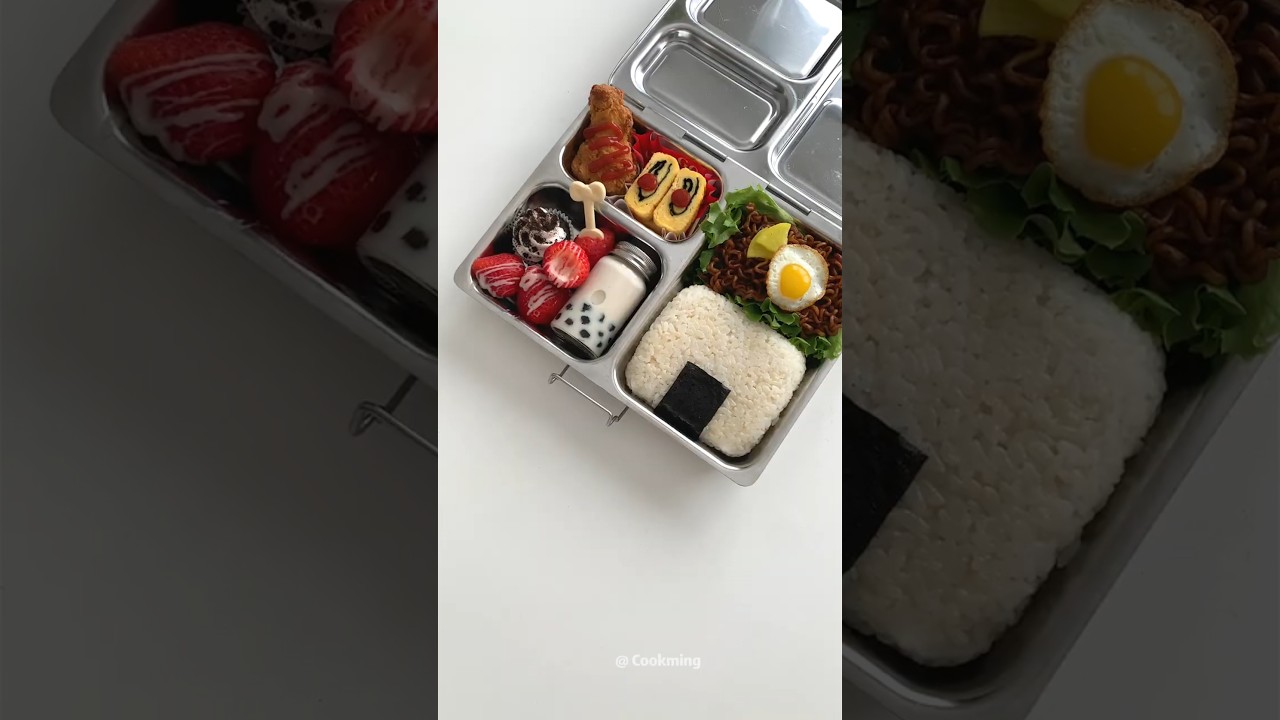 Pack a  Bento for My Daughter - day 63 🍱 和我一起做便當#lunchbox #cooking  #bento #asmrvideo  #food