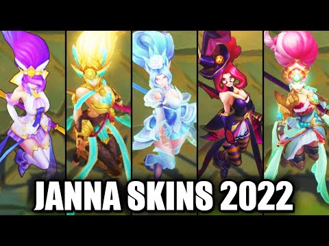ALL JANNA SKINS 2022 | League of Legends