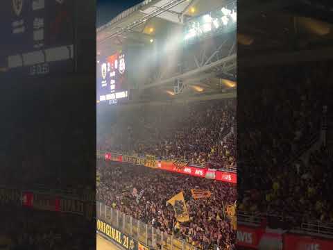 AEK - ADERLECHT 💛 2 - 0 🖤 #aekathens #aekfc #opaparena #conference #ultras #aek #football #derby