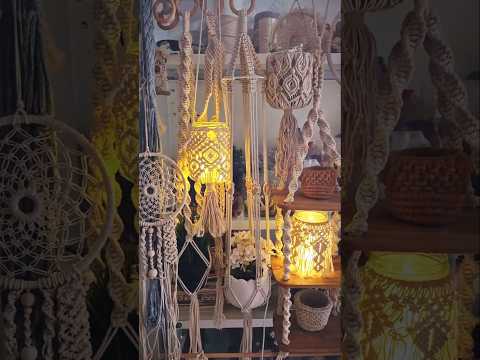 DIY Macrame Leaf Plant Hanger Lantern