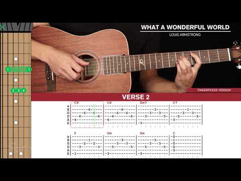 What A Wonderful World Guitar Cover Louis Armstrong 🎸|Tabs + Chords|
