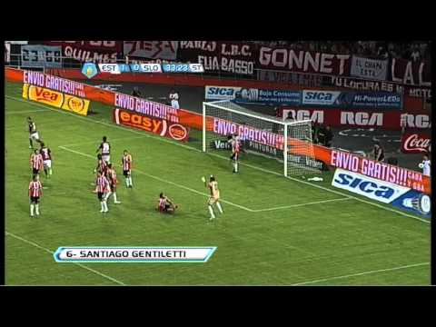 Gol Gentiletti. Estudiantes 1 San Lorenzo 1. Torneo Final 2013. Fecha 3. Fútbol Para Todos.