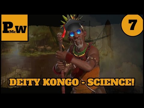 Let's Play Civ 6 Deity - Deity Kongo Gameplay - Scientific Victory! - Mvemba of the Kongo- Part 7