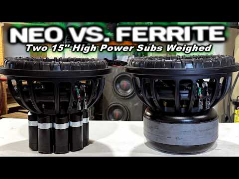 These monster 15" subwoofers are very heavy! How much do they weigh? Neo vs. Ferrite magnet