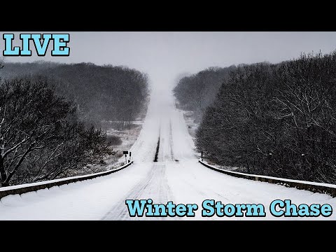 LIVE - Chasing a Winter Storm in Oklahoma - 6+ inch snow totals are possible!
