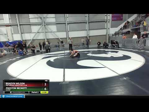 67 Lbs 1st Place Match - Preston Beckett, NWWC Vs Bradyn Wilson, Mat Demon Wrestling Club 083c
