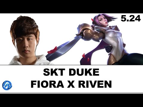 SKT Duke(Fiora) vs Jin Air SohWan(Riven) - Kr SoloQ