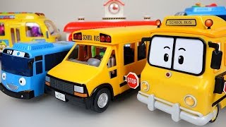 playing BUS  toys with Wheels On The Bus Nursery Rhymes