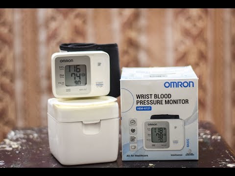 Omron wrist blood pressure monitor unboxing and how to use