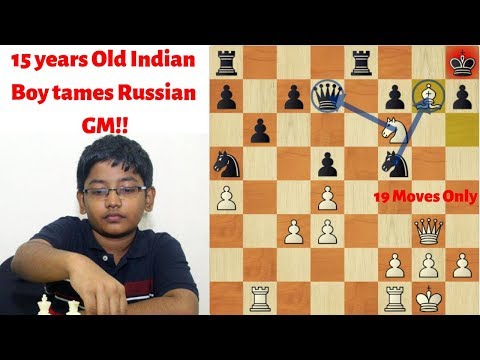 15 years Old Indian Boy tames Russian GM!! | Balasubramaniam vs Maxim Lugovskoy (2019)